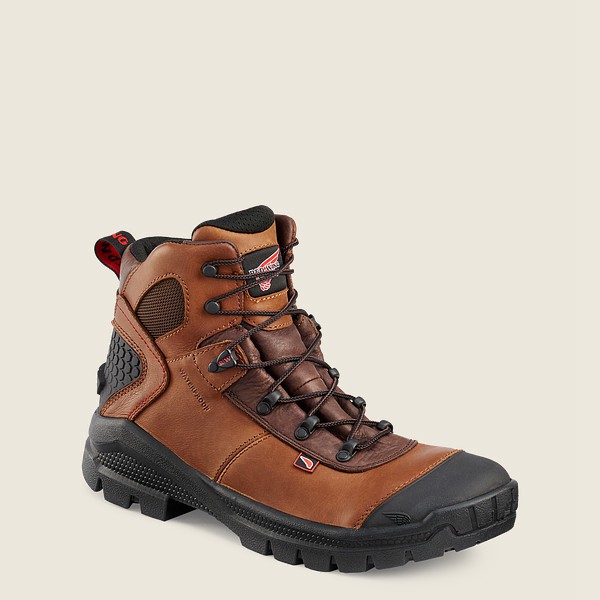 Mens Red Wing Crv™ - 6-inch Waterproof Toe - Safety Boots Brown/Black - PJW216854